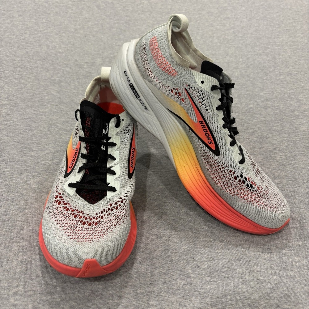 Brooks Hyperion Elite 4 Running Shoes Women's Size 10.5 Gray Orange 1000461D488